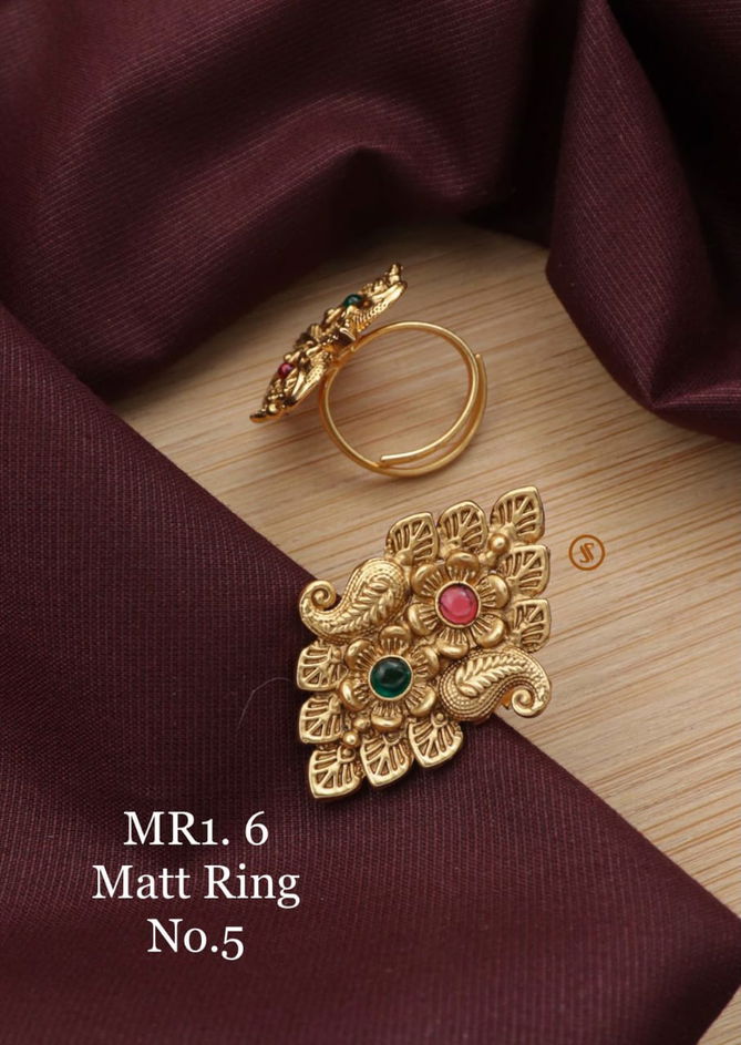 MR1 Designer Rajawadi Matt Rings Wholesalers In Delhi
